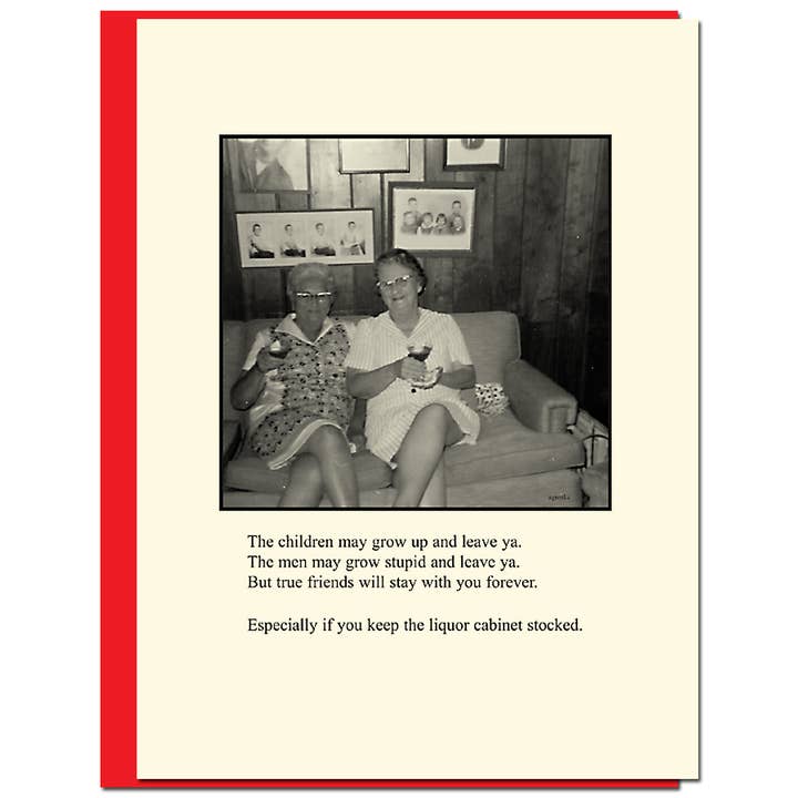 True Friends Humor Card for wholesale by Bloodshot Press