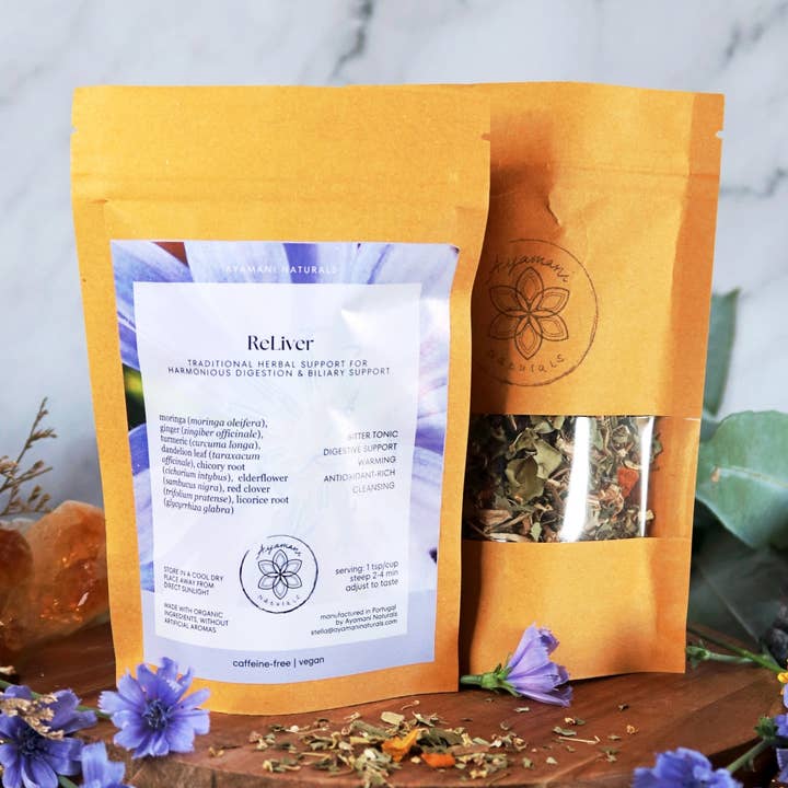 ReLiver, Chá de Ervas para o Fígado NOVA RECEITA, Ervas para o Sistema Biliar por atacado de Ayamani Naturals