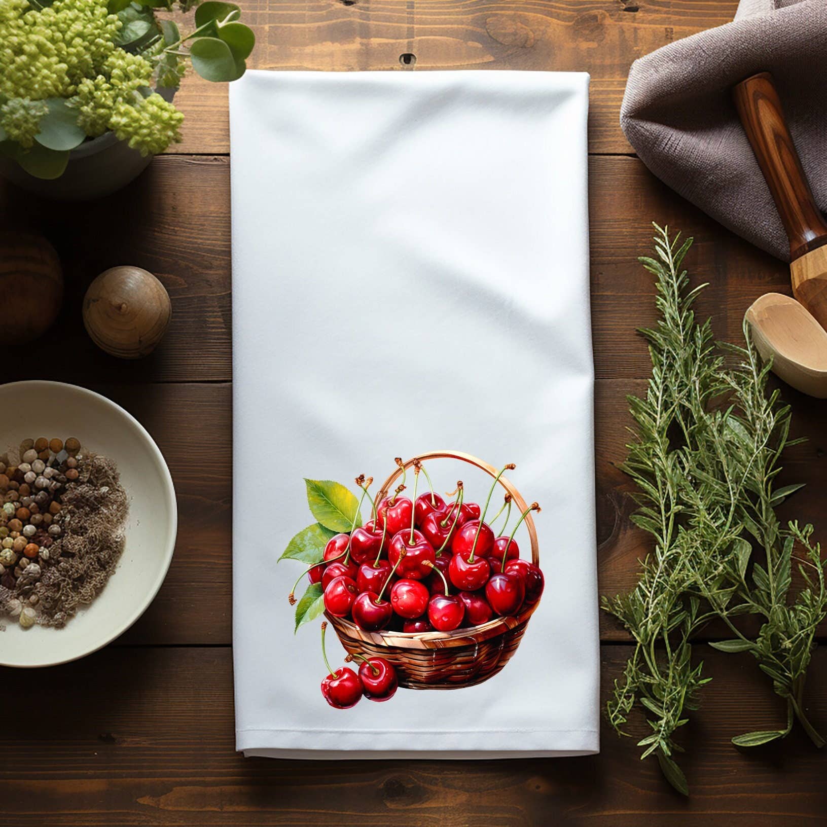 Fernville Creations - Wholesale Tea Towel - Premium Decorative Cherry Kitchen Hand Towel6