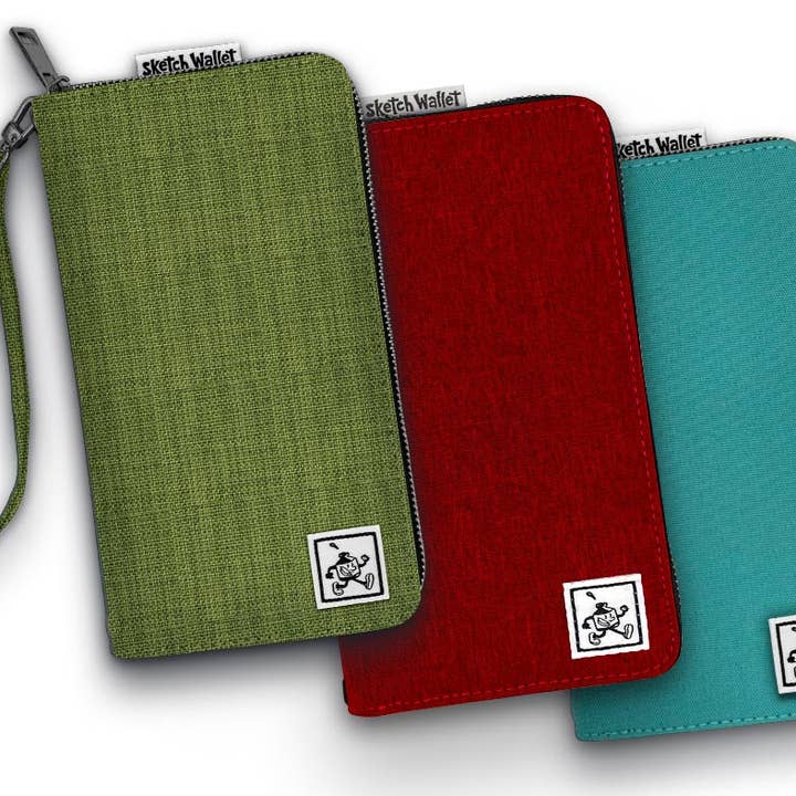 Inky's - Wholesale Wallet - Women's - Canvas Clutch Sketch Wallet