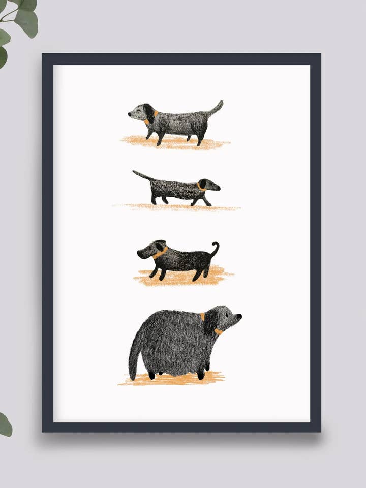 Lustiger Hunde-Aufdruck für den Großhandel von Katie Walker Studio