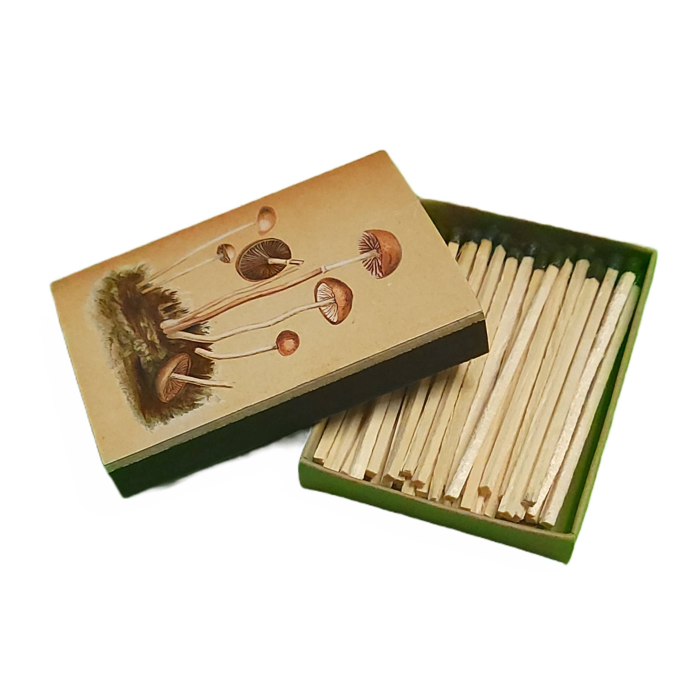 Superior Dry Goods - Wholesale Matches - "Natural 'Shrooms!" Handmade Decorator Matchbox Lot5