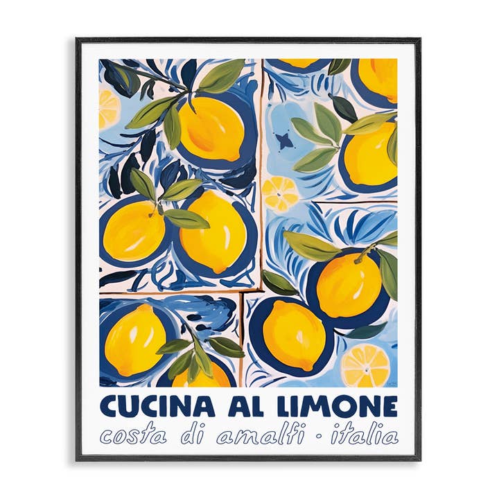 Bright Mediterranean Lemons - Framed Wall Art for wholesale by Stupell Industries
