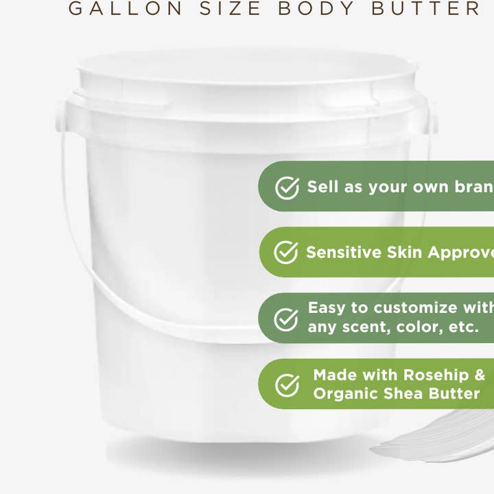 Body Butter 2.0 - White Label Ready - 1 Gallon Bulk Size for wholesale by Butter Depot