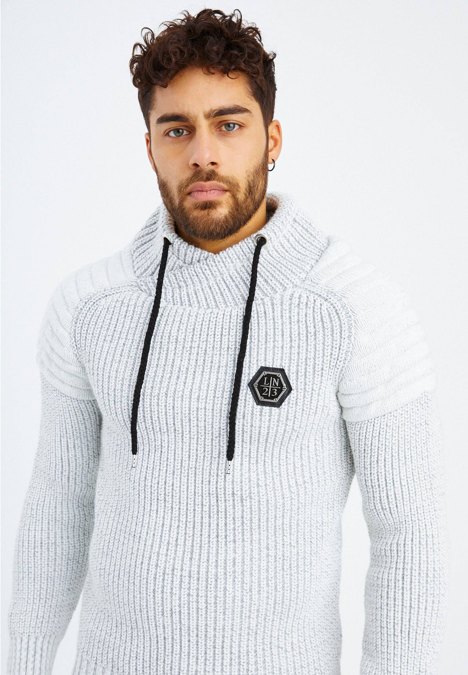 Leif Nelson GmbH - Wholesale Knit Sweater - Men's - Men's Knit Sweater Chunky Knit Shawl Collar LN-523521