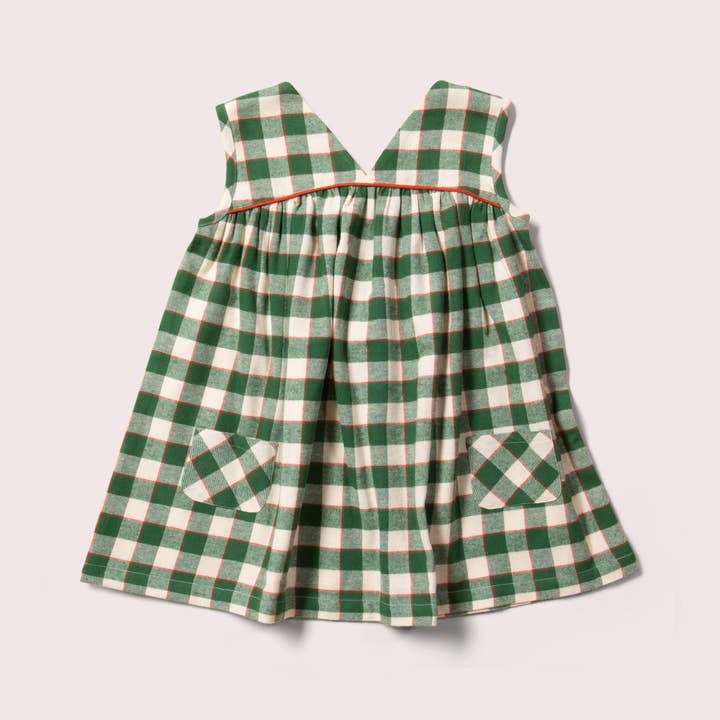 Fern Green Check Swing Dress for wholesale on Faire
