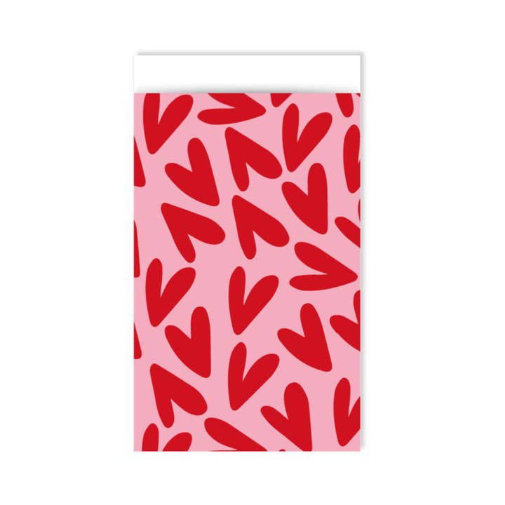 Cadeauzakjes | Hartjes roze 5 stuks voor wholesale door Wensjegeluk