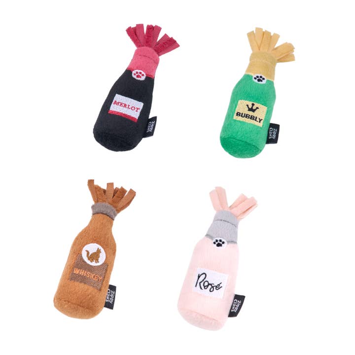 ZippyPaws – wholesale Pet toy – Cat – ZippyClaws® Catnip Crusherz Alcohol 4-Pack2