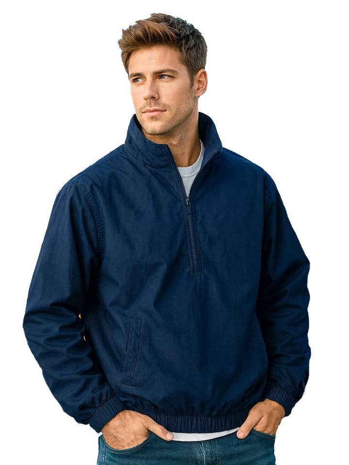 Nylon Quarter Zip Windbreaker Pullover for wholesale by WEIV