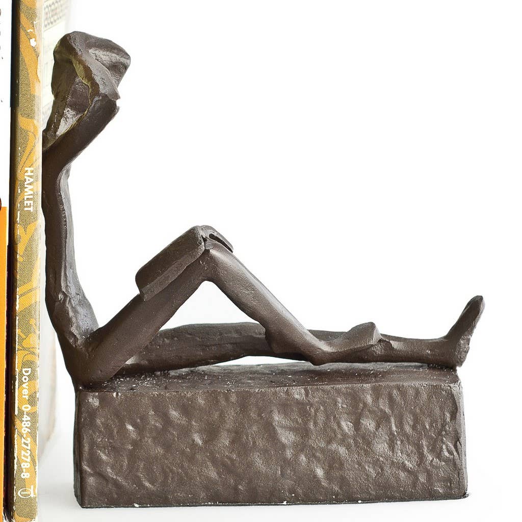 Danya B - Wholesale Bookend - Man & Woman Reading Metal Bookend Set2
