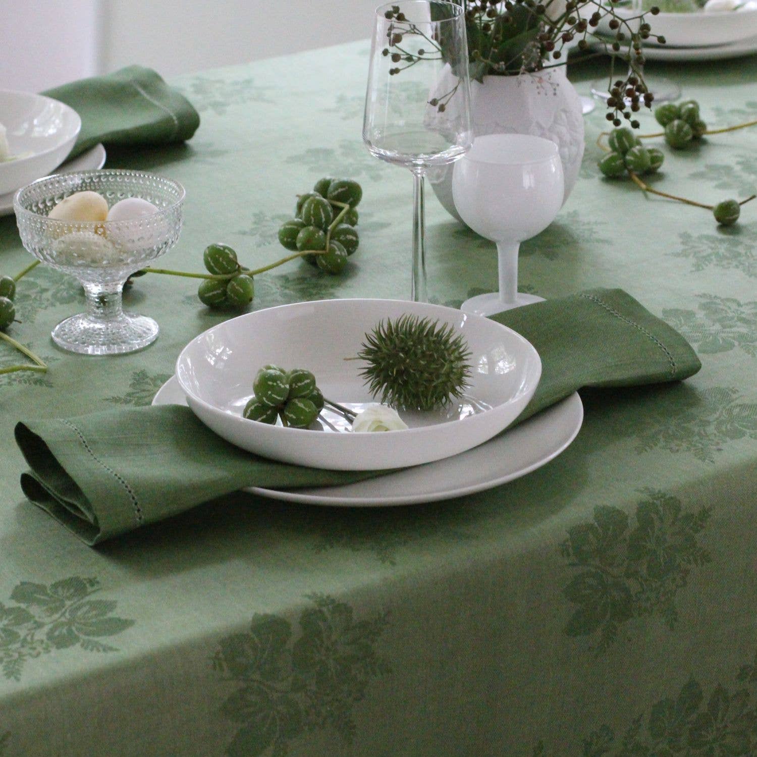 Ju-Lein - Venta al por mayor Manteles - Mantel de lino tradicional - verde2