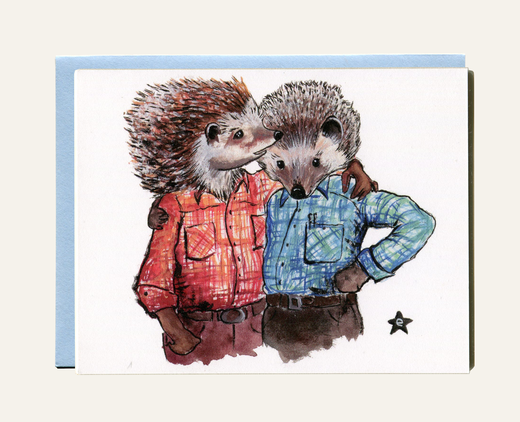 Darling Illustrations - Wholesale Love Card - Quill You Be Mine? - Hedgehog Notecard5