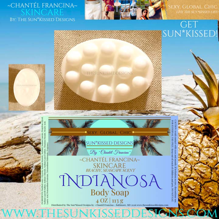 Indianosa Massage Bar Soap ~Chantél Francina SKINCARE for wholesale by The Sun*Kissed Designs By ~Chantél Francina~