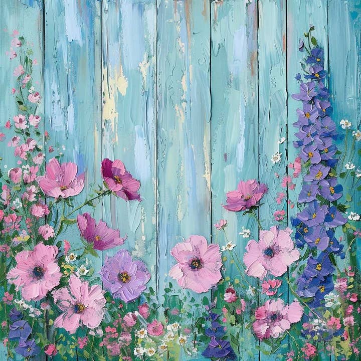 Cottage Fence Florals for wholesale by Paint with Number