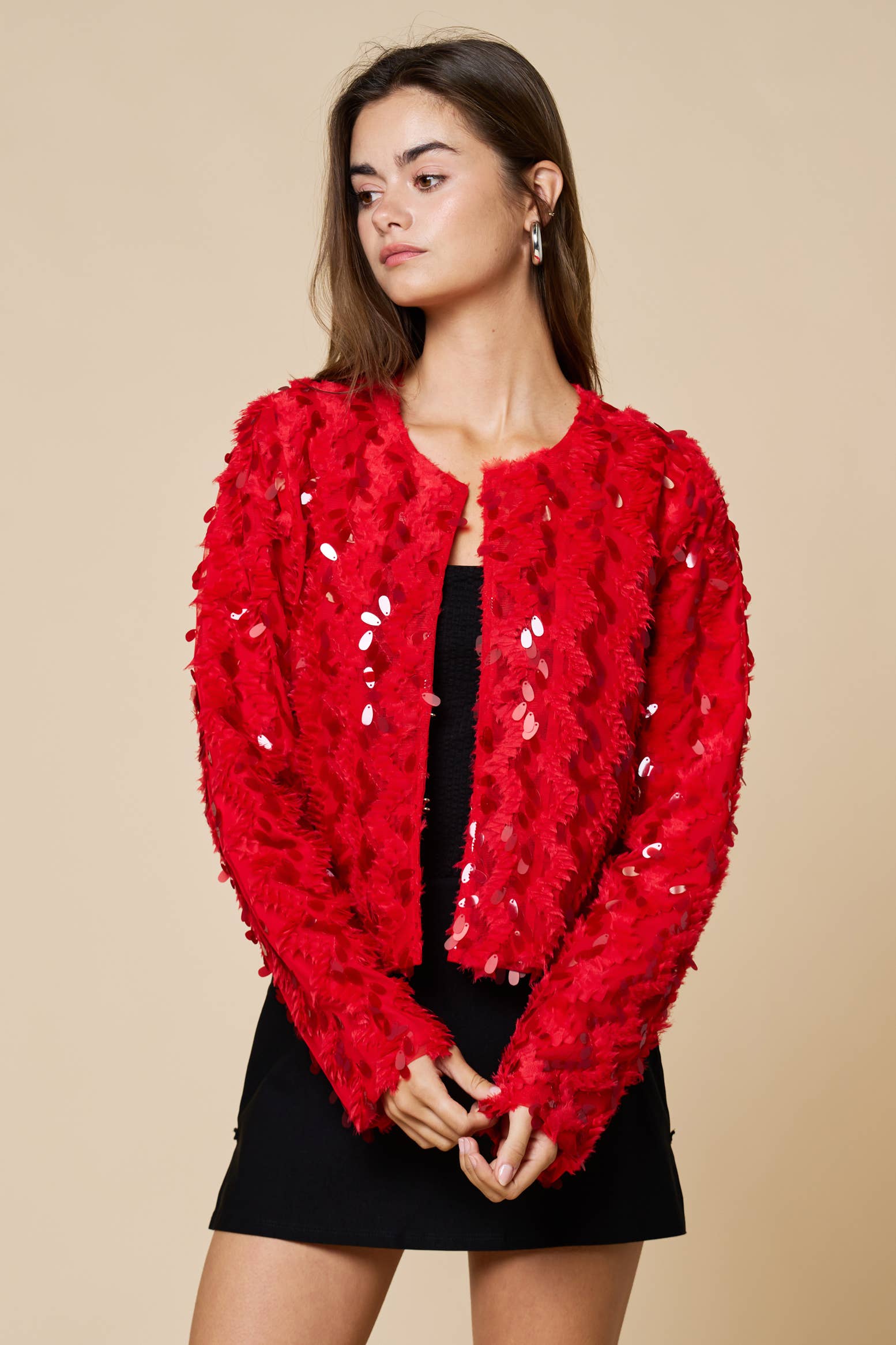 Lalavon - Vente Cardigan – femme - Cardigan ValentinenSequin6