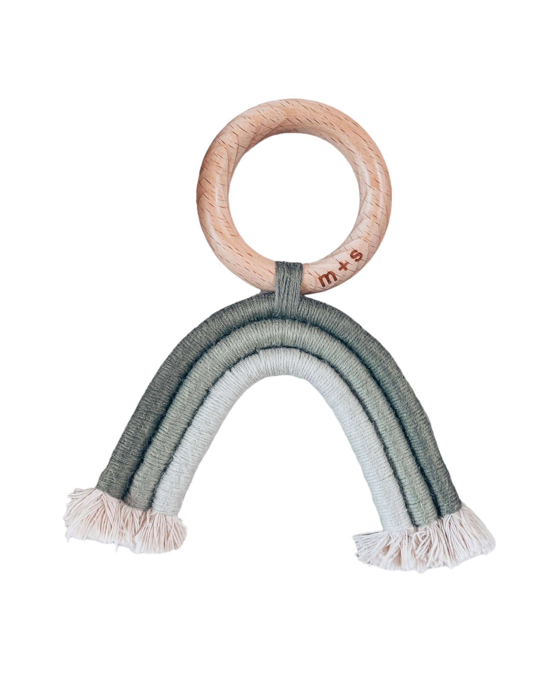 Marlowe and Sage LLC – wholesale Teether (not clip-on) – Baby – Organic Cotton Rainbow Teether1