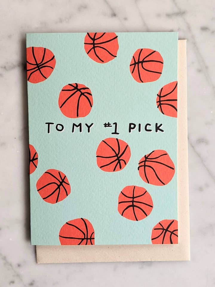 To My Number One Pick, Basketballs Card for wholesale by Madeleine Sywulak US