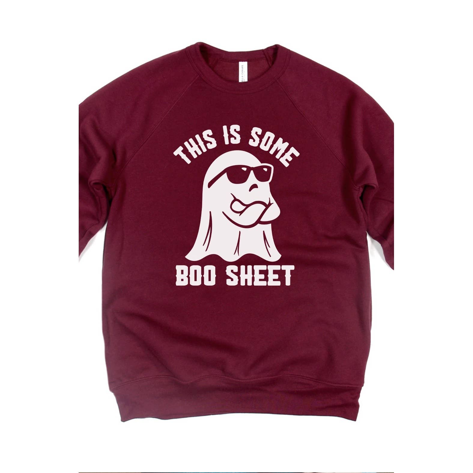 Kissed Apparel – Engroshandel Grafisk Sweatshirt - Dame – Dette er nogle Boo Sheet Ghost Graphic Sweatshirt3