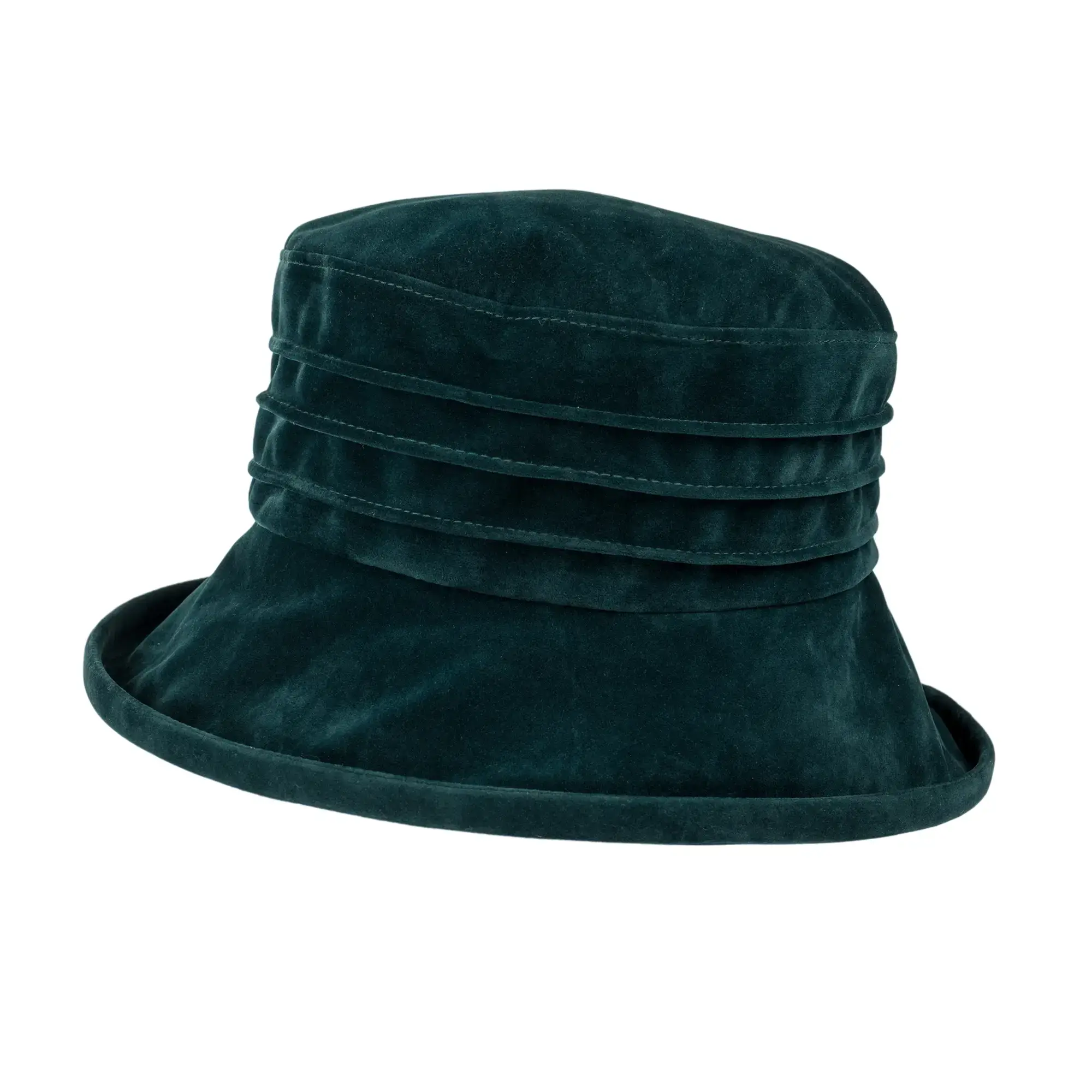 Proppa Toppa Hats - Wholesale Fedora - Women's - Water Resistant Ladies Velour Pin tuck Packable Hat10