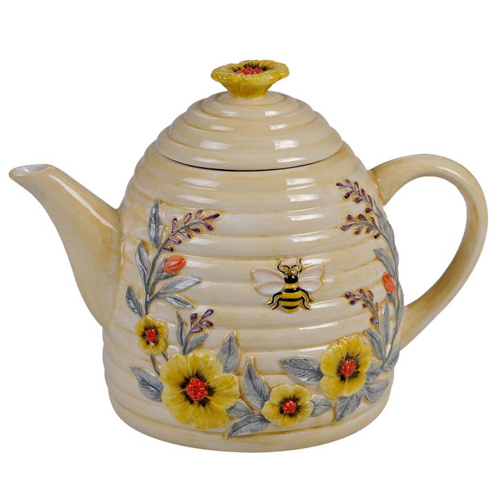 Certified International - Wholesale Tea pot - Bee Sweet 3-D Beehive Teapot1
