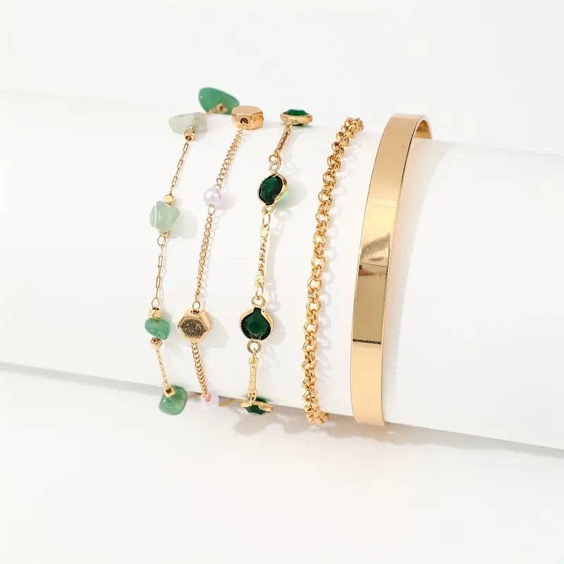 Huis Van Merken – wholesale Jewellery set – Rhinestone Bracelet Set - Pearl Cuff Bangles Jewelry1