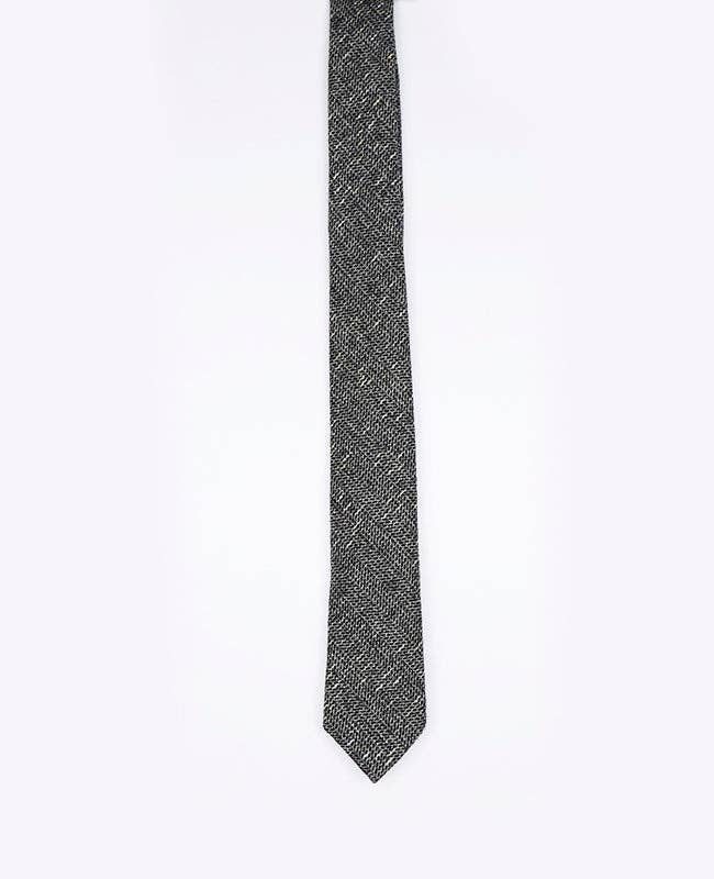 Unipap's – wholesale Necktie – Men’s – Men's Grey Tartan Tie No. 8 in Wool "Norbert"2