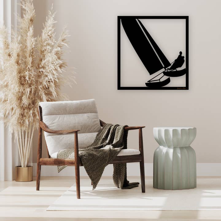 Snidad dekorativ träbild, Seglet för wholesale av jambedebois