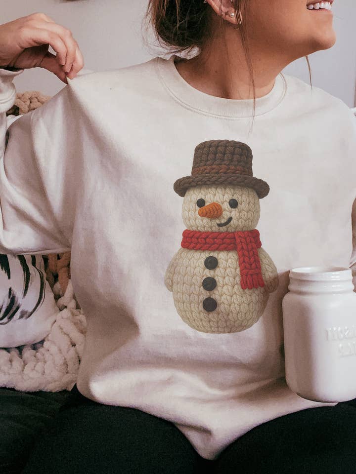 Faux Crochet Snowman for wholesale by The Wild Buck Company