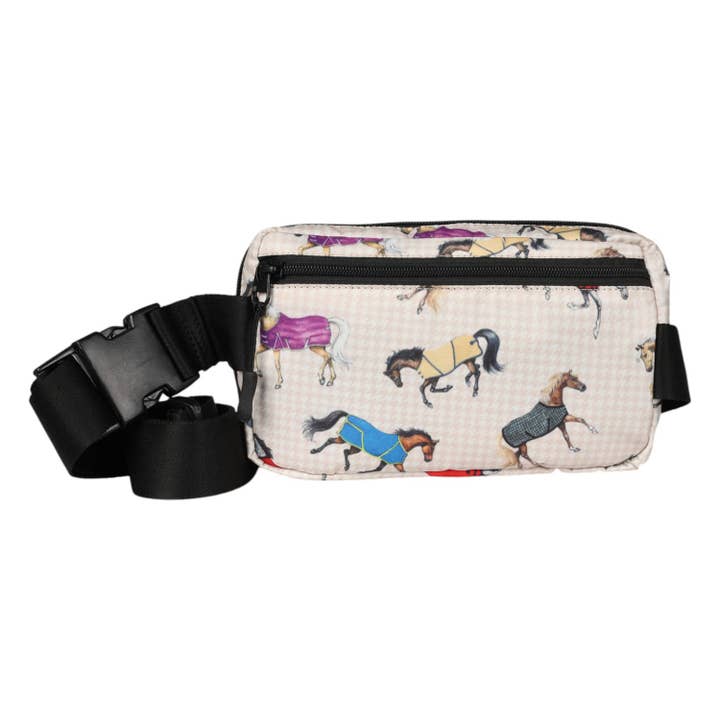 AWST Int'l Lila Horses in Blankets Crossbody/Waist Bag for wholesale by JPC Equestrian