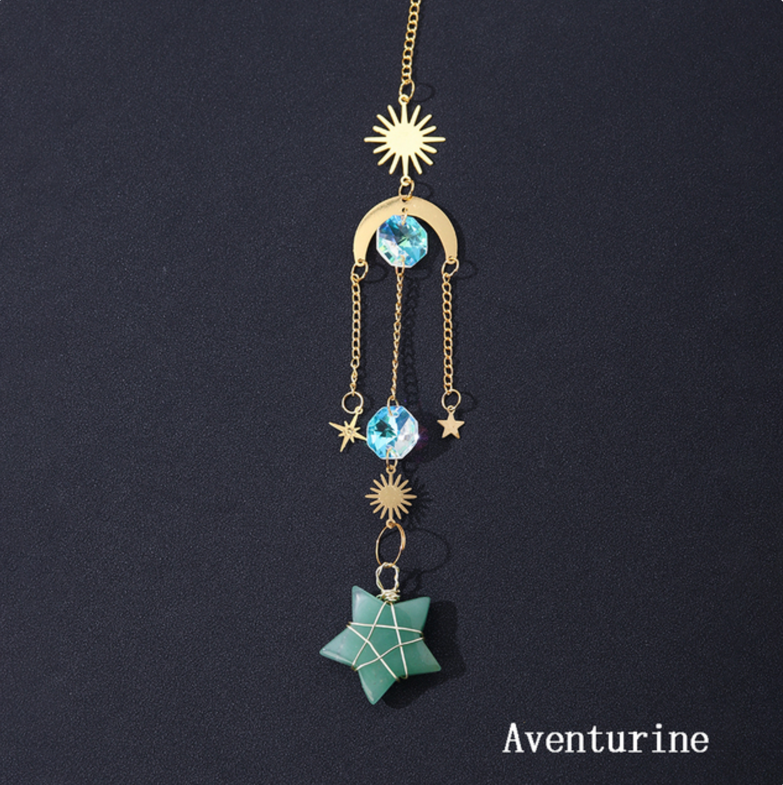 Crystolver (We Cover All Import Fees) - Venta al por mayor Atrapasoles - Decoración colgante atrapasol con colgante de estrella de cristal3