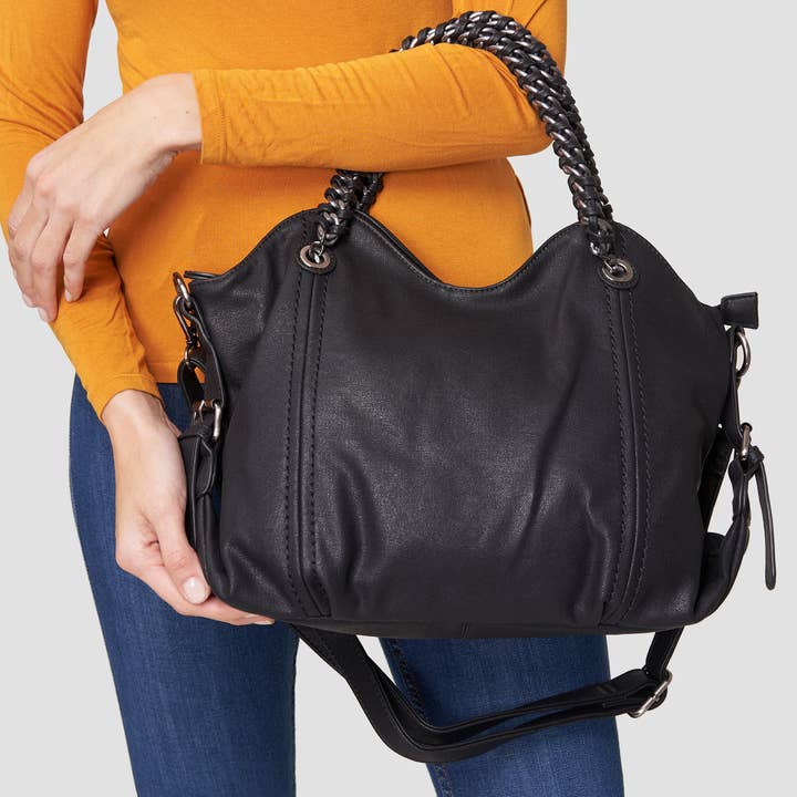 HJS - Wholesale Shoulder bag – women's - Shoulder bag 'MERCED' - with chain handles7