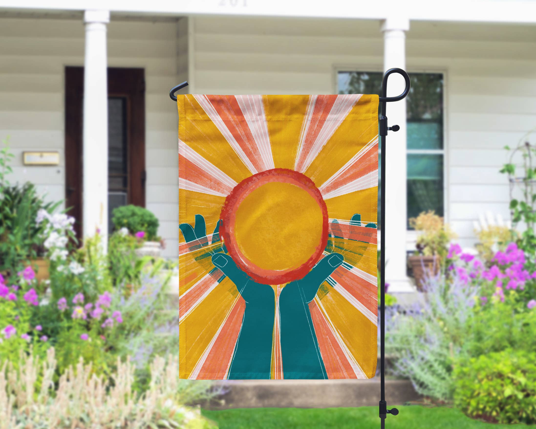 Declaration HOME - Wholesale Flag - World in My Hands Garden and House Flag - Double Sided2