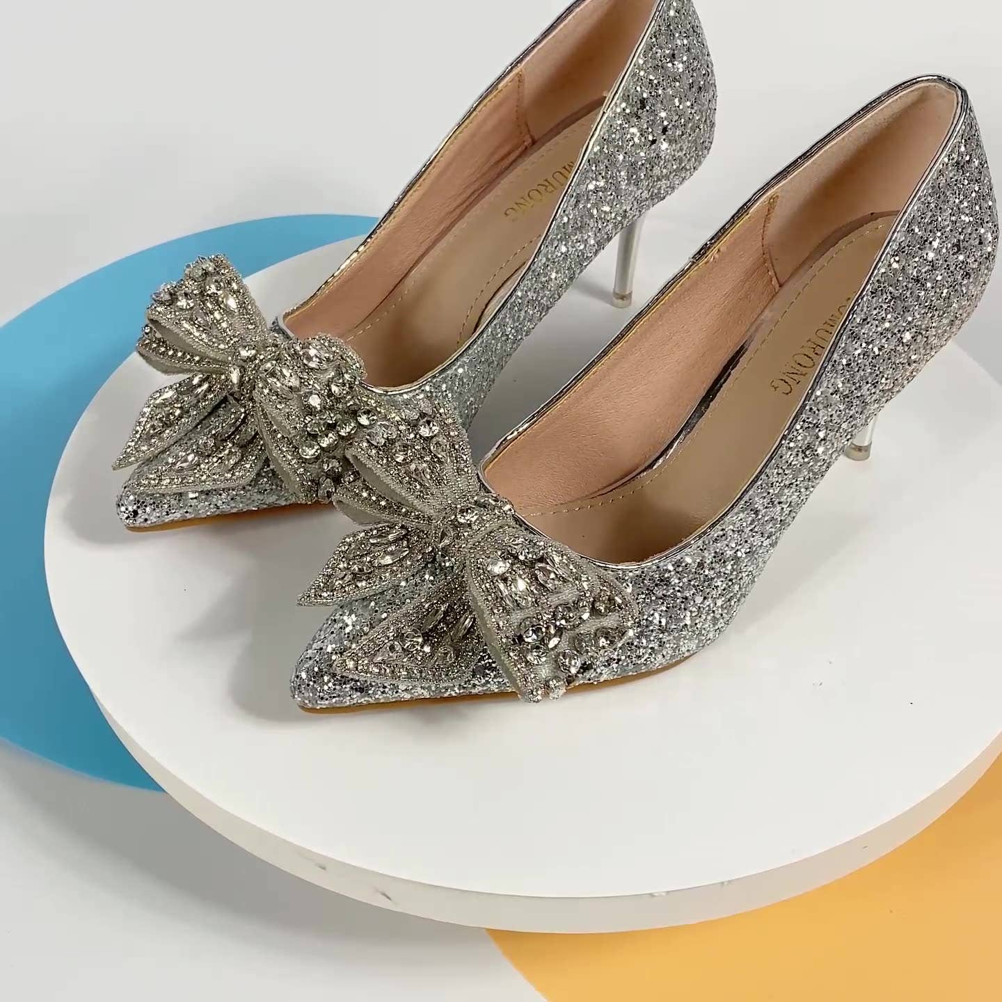 eitairs art gifts – Großhandel Schuhzubehör – Unisex – Strass-Schuhclips mit Schleife, Brautschmuck für Hochzeitschuhe3