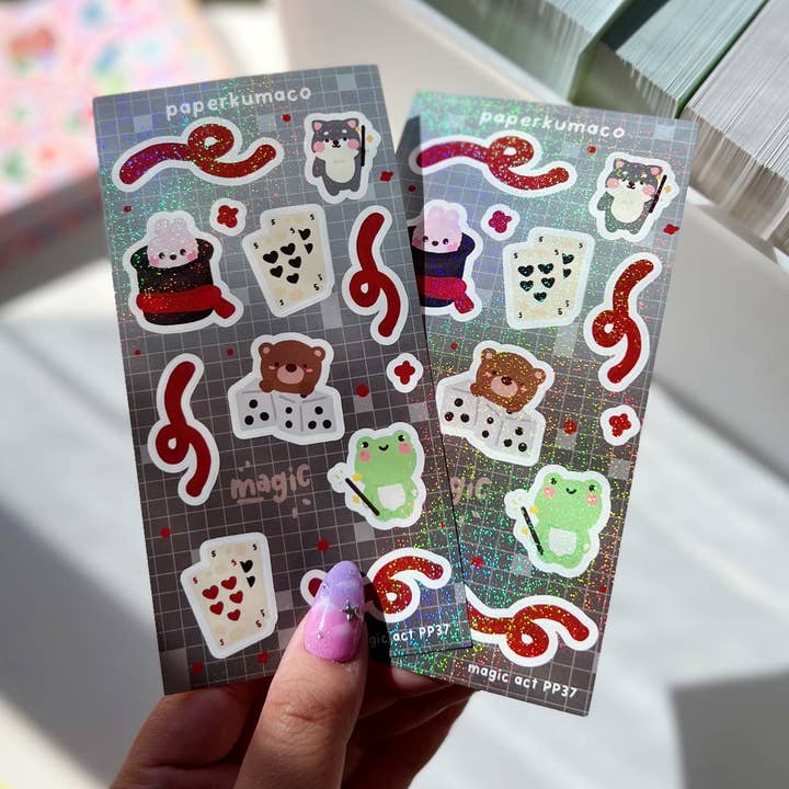 Magic Act Shimmer klistermærkeark for engroshandel hos Paperkumaco