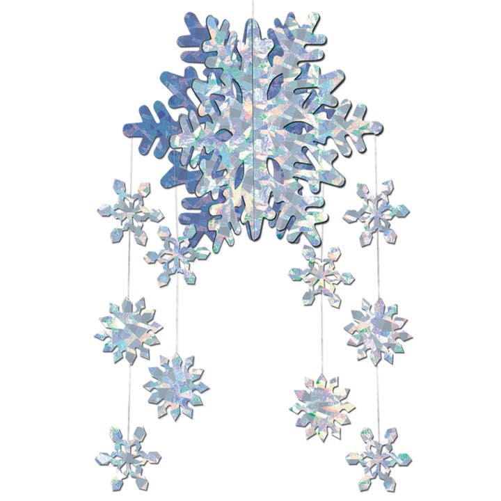 3-D Snowflake Mobile, 22" for wholesale by Beistle