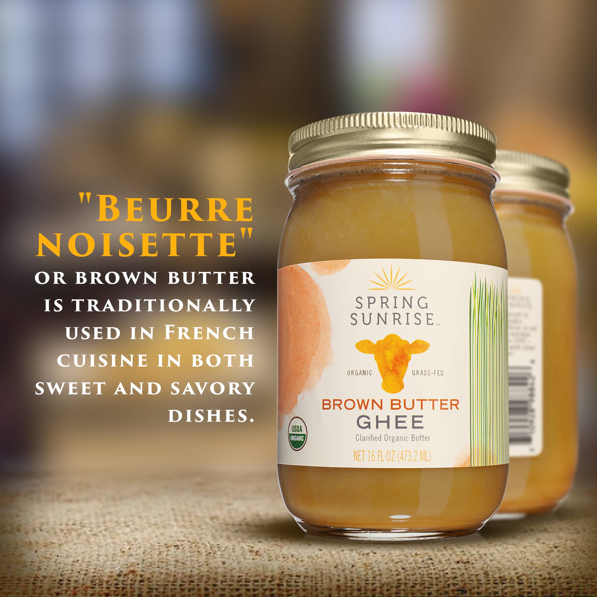 Spring Sunrise Natural Foods – wholesale Cooking oil – Brown Butter Organic Grass Fed Ghee6