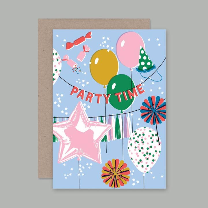 PARTY TIME card for wholesale by AHD Paper Co