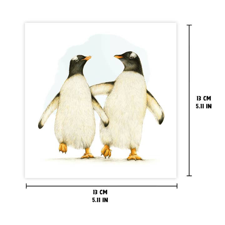 Beast Of Paradise - Wholesale Love Card - Penguins Greeting Card, Animal Birthday Cards, Blank Card