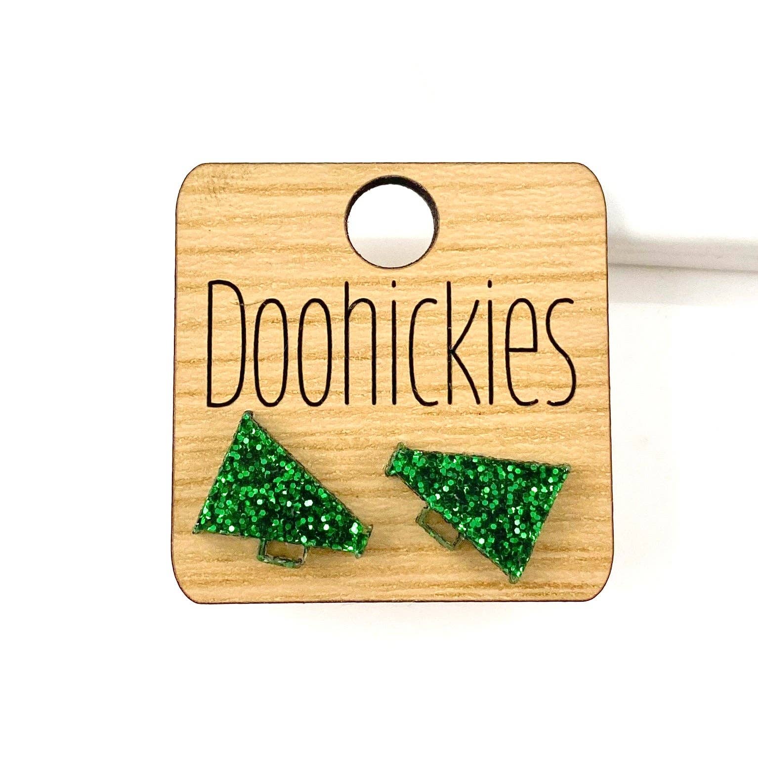 Doohickies - Wholesale Stud/Post Earrings - 15mm School Spirit Megaphone Studs - Custom Spirit Earrings2