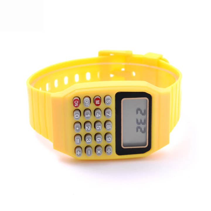 GulleeGadgets - Wholesale Wrist Watch - Kids - Children's Calculator Watch with Date & Silicone Strap2