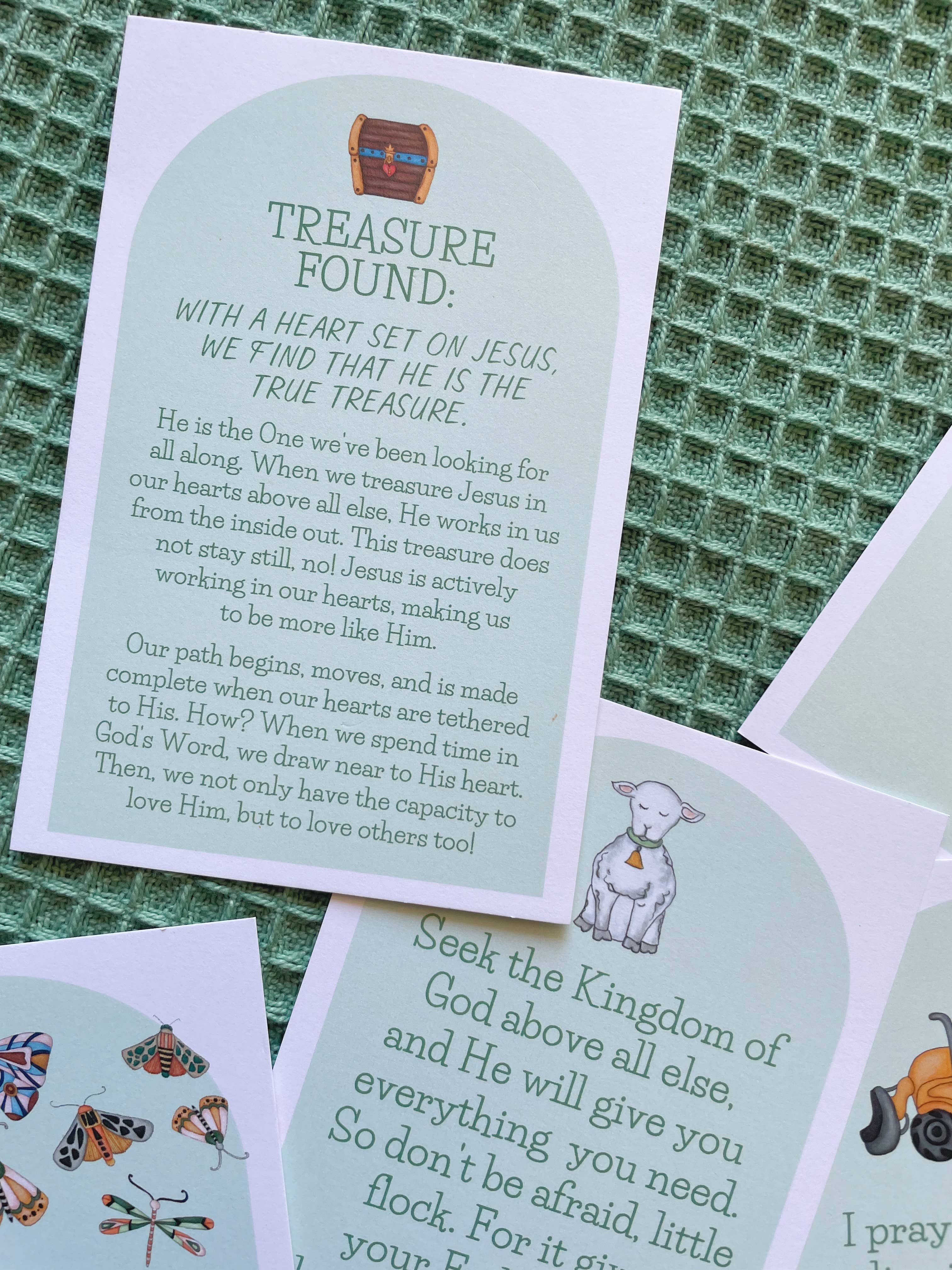 Winnefred Austin - Wholesale Learning Cards - Kids & Baby - Jesus is the Treasure | Scripture Cards Set4