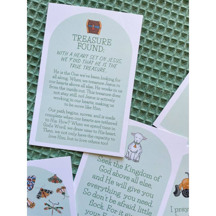 Winnefred Austin - Wholesale Learning Cards - Kids & Baby - Jesus is the Treasure | Scripture Cards Set4