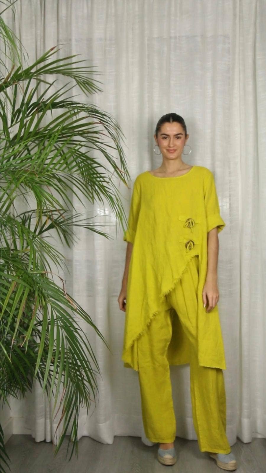 Linen & More - Wholesale Top & Pant Set (NOT Loungewear) - Women's - REF 17351 100% LINEN SET7