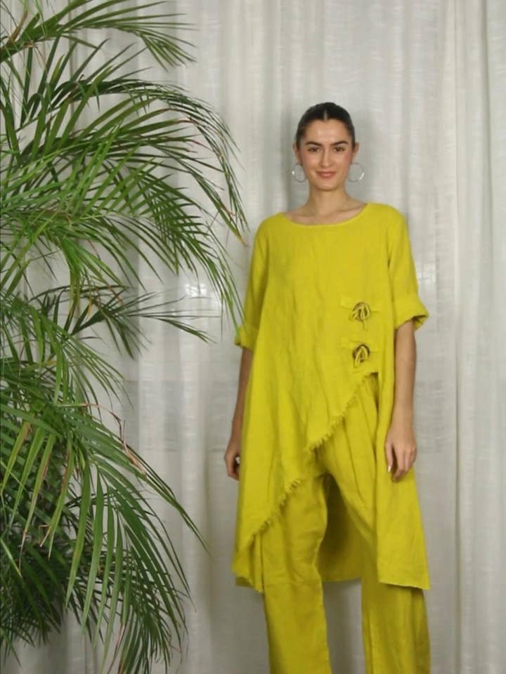 Linen & More - Wholesale Top & Pant Set (NOT Loungewear) - Women's - REF 17351 100% LINEN SET7