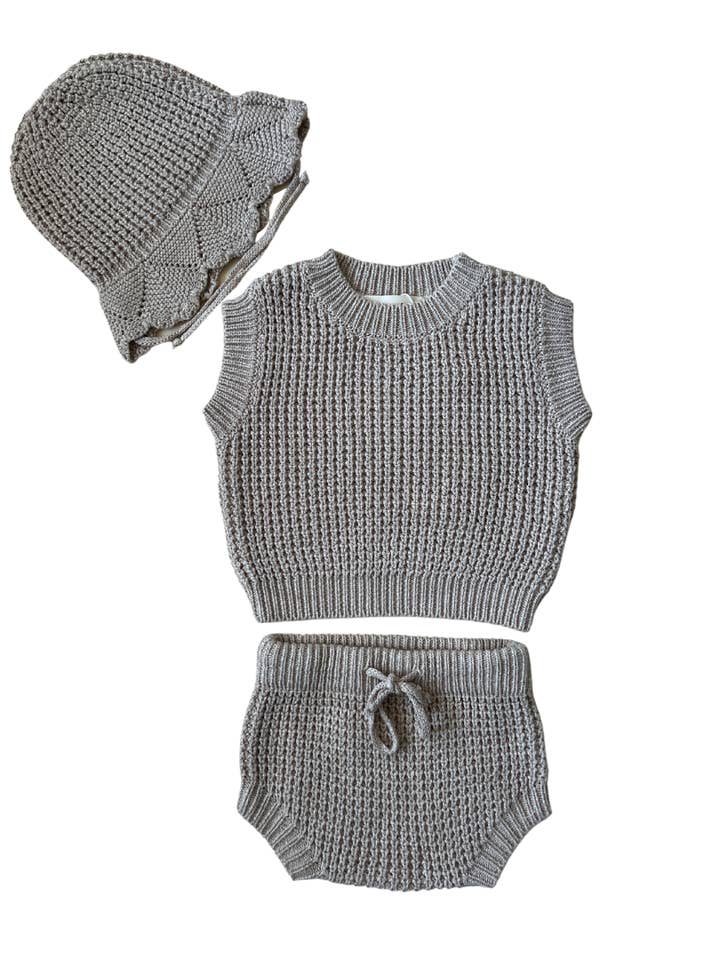 Luna + Luca Summer Tank Set - Heather Beige for wholesale by Luna + Luca