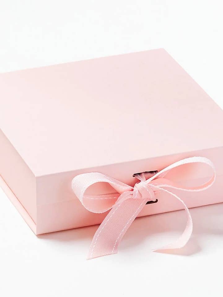 Magnetic Box with Grosgrain Ribbon- Pink for wholesale by Blanksgenix Wholesale