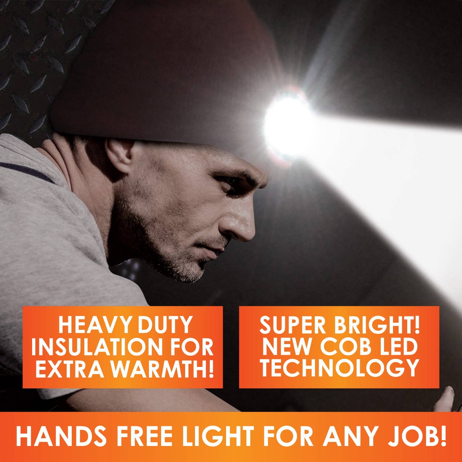 Novelty Brands - Wholesale Retailer Display - Accessories - Roughneck LED Light Beanie Hat Assortment- 6/Display6