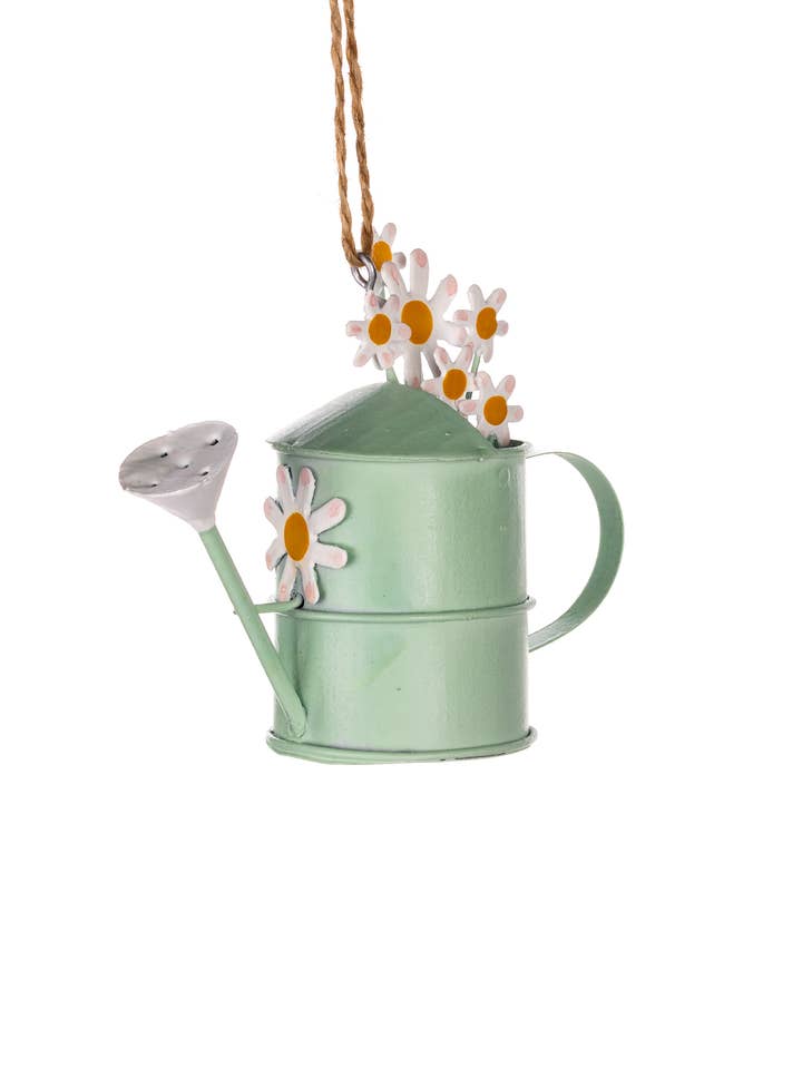 Flowery Watering Can Hanging for wholesale by Shoeless Joe Ltd