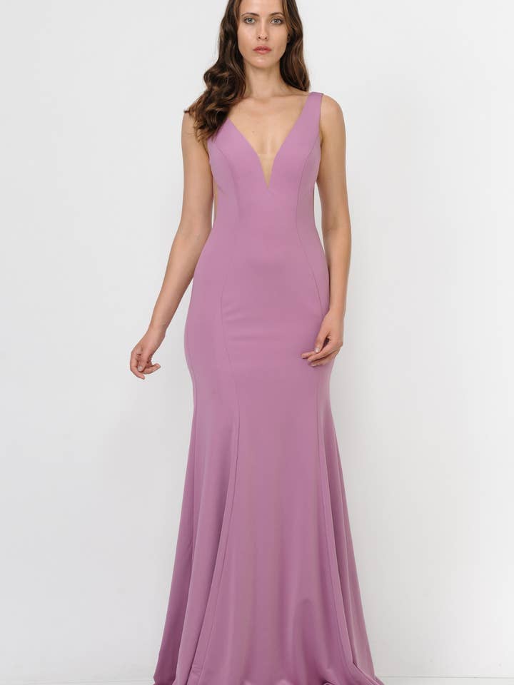 8158 Stun people with this heavy jersey deep V-neck for wholesale by POLY USA