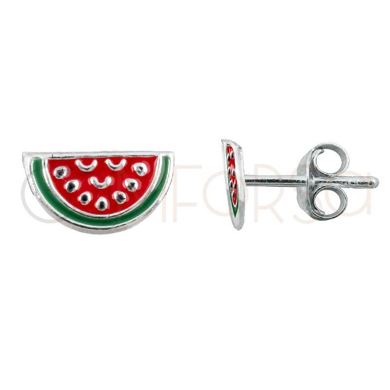 COM FORSA SL - Wholesale Earrings - Kids - Sterling Silver 925 Happy Watermelon Earrings 9.5 X 5 Mm1